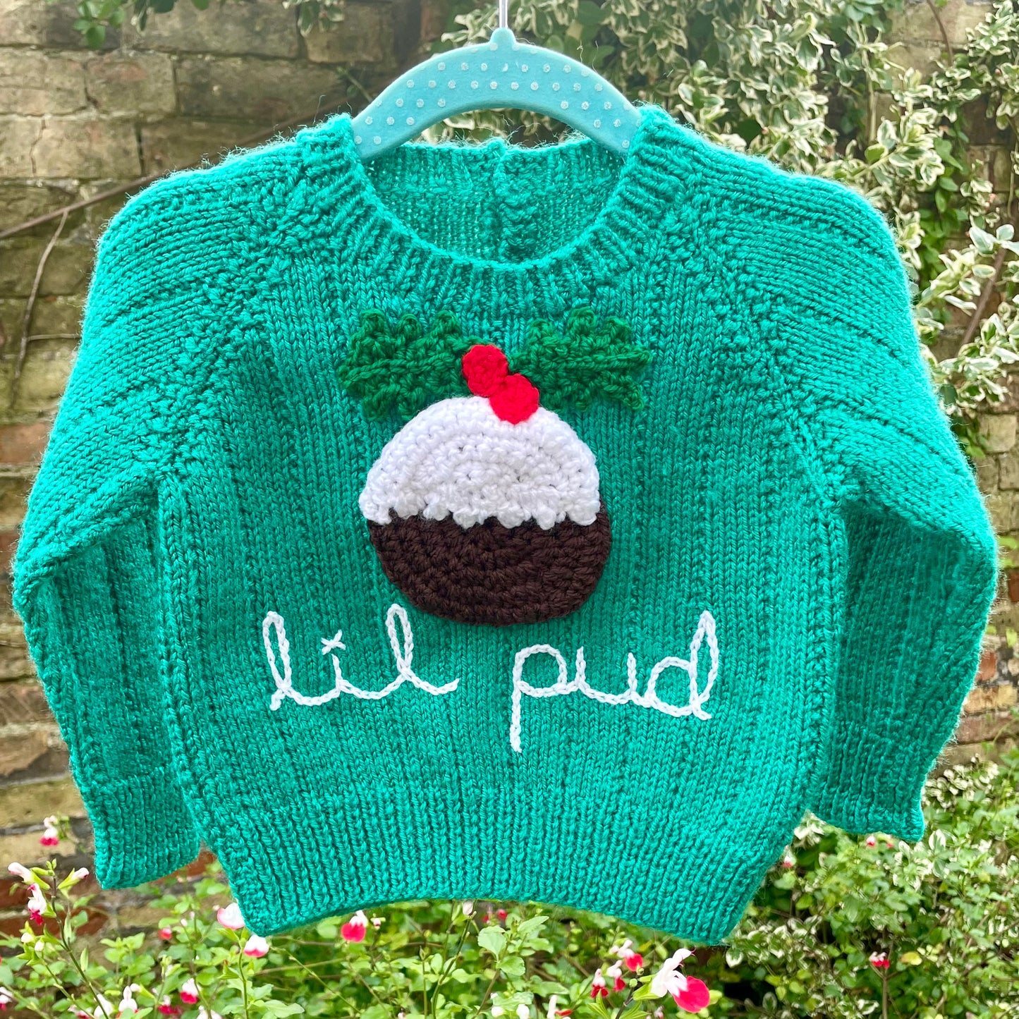 "Lil Pud" Handmade Jumper Size Approx 12-18 Months