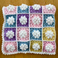 Large Patchwork Floral Squares Handmade Blanket