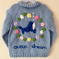 "Ocean Dream” Handmade Dark Blue Cardigan Size Approx 5-7 Years