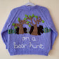 "On A Bear Hunt" Handmade Cardigan Size Approx 3-5 Years