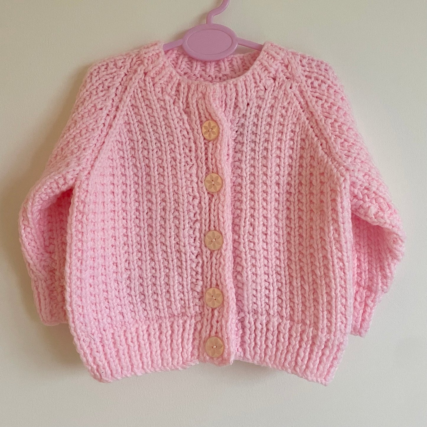 "I Heart Ewe” Handmade Cardigan Size Approx 6-12 Months