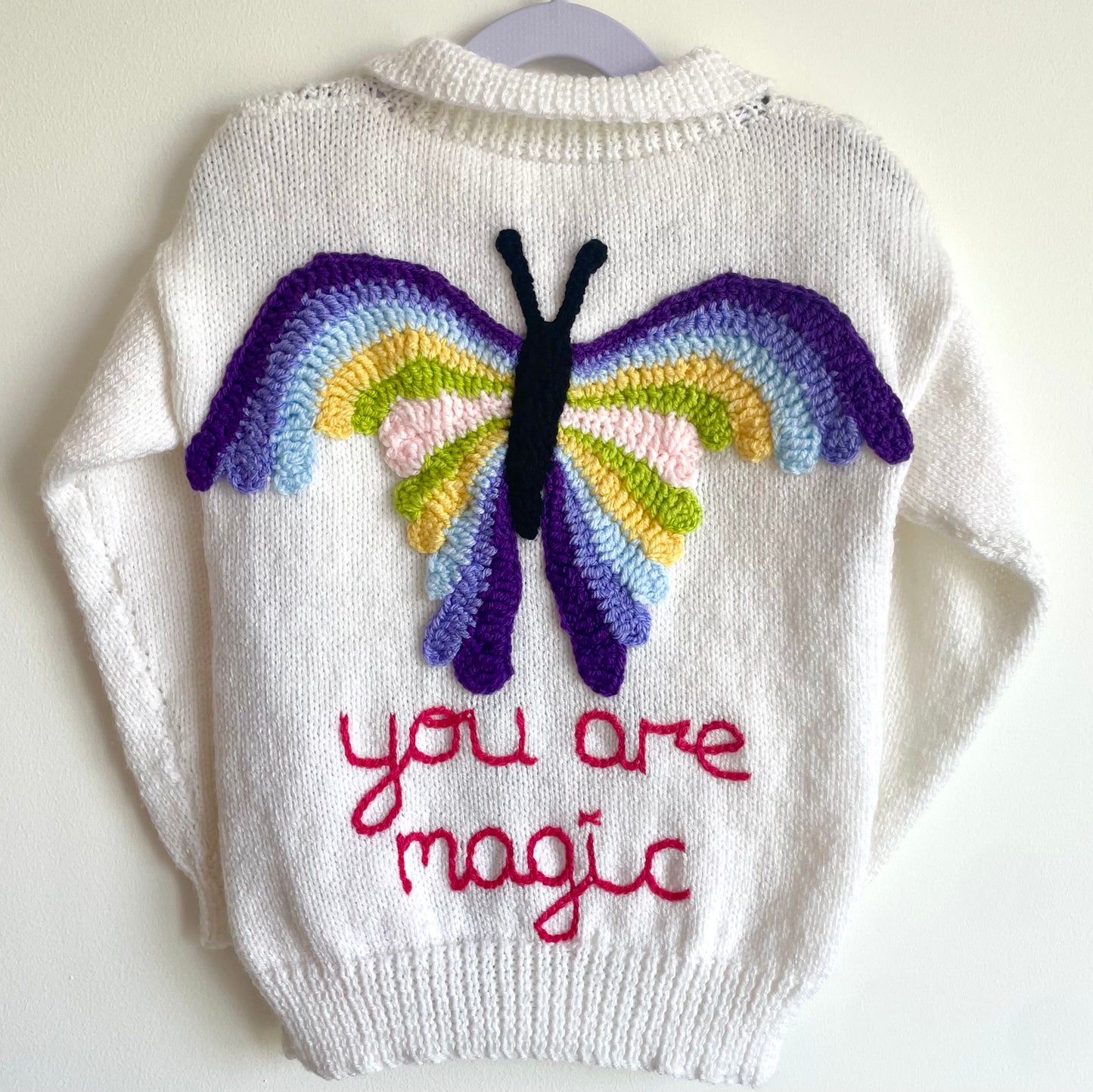 "You Are Magic” Handmade Cardigan Size Approx 4-6 Years