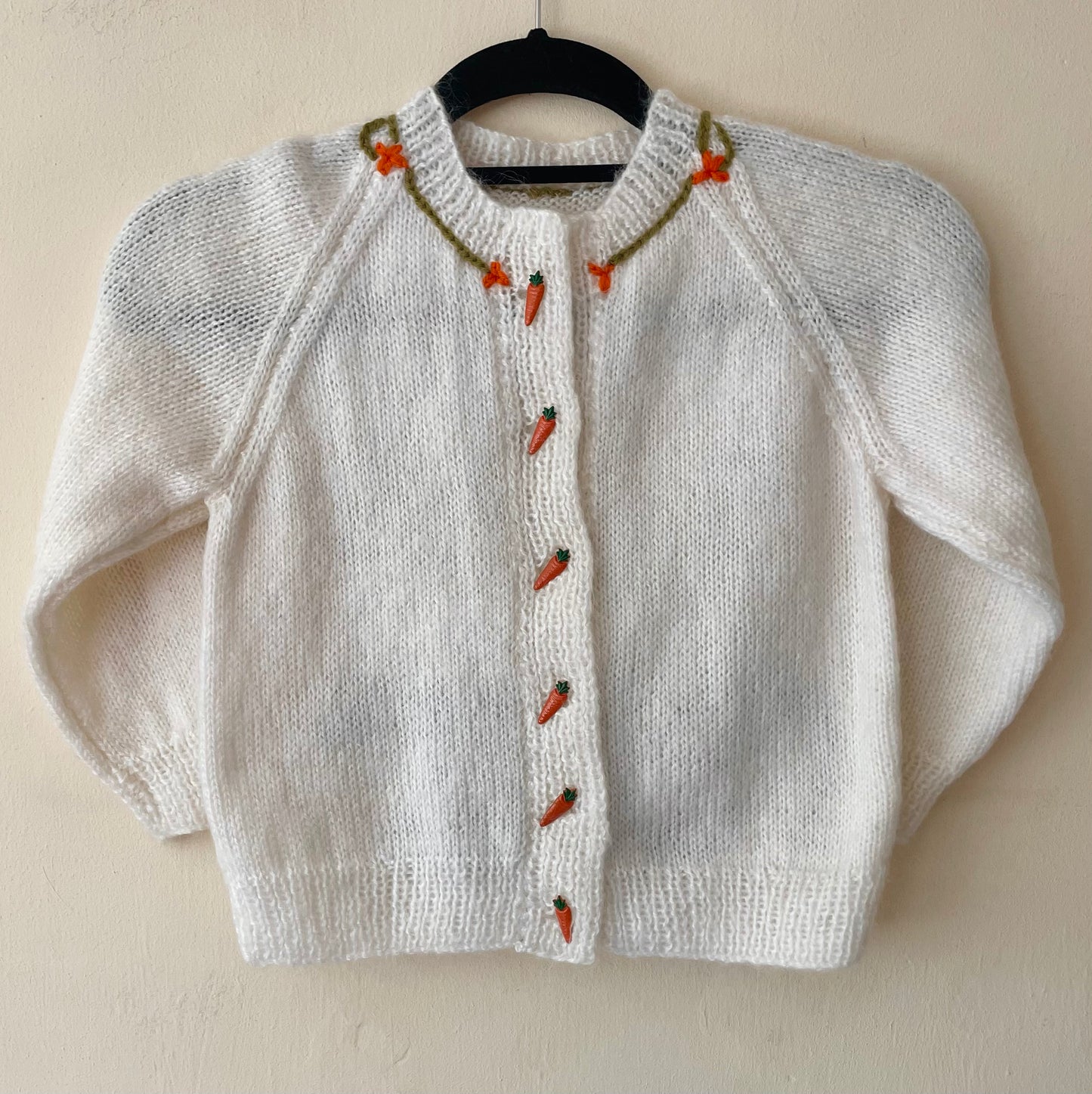 "Hop Little Bunnies” Handmade Cardigan Size Approx 5-6 Years