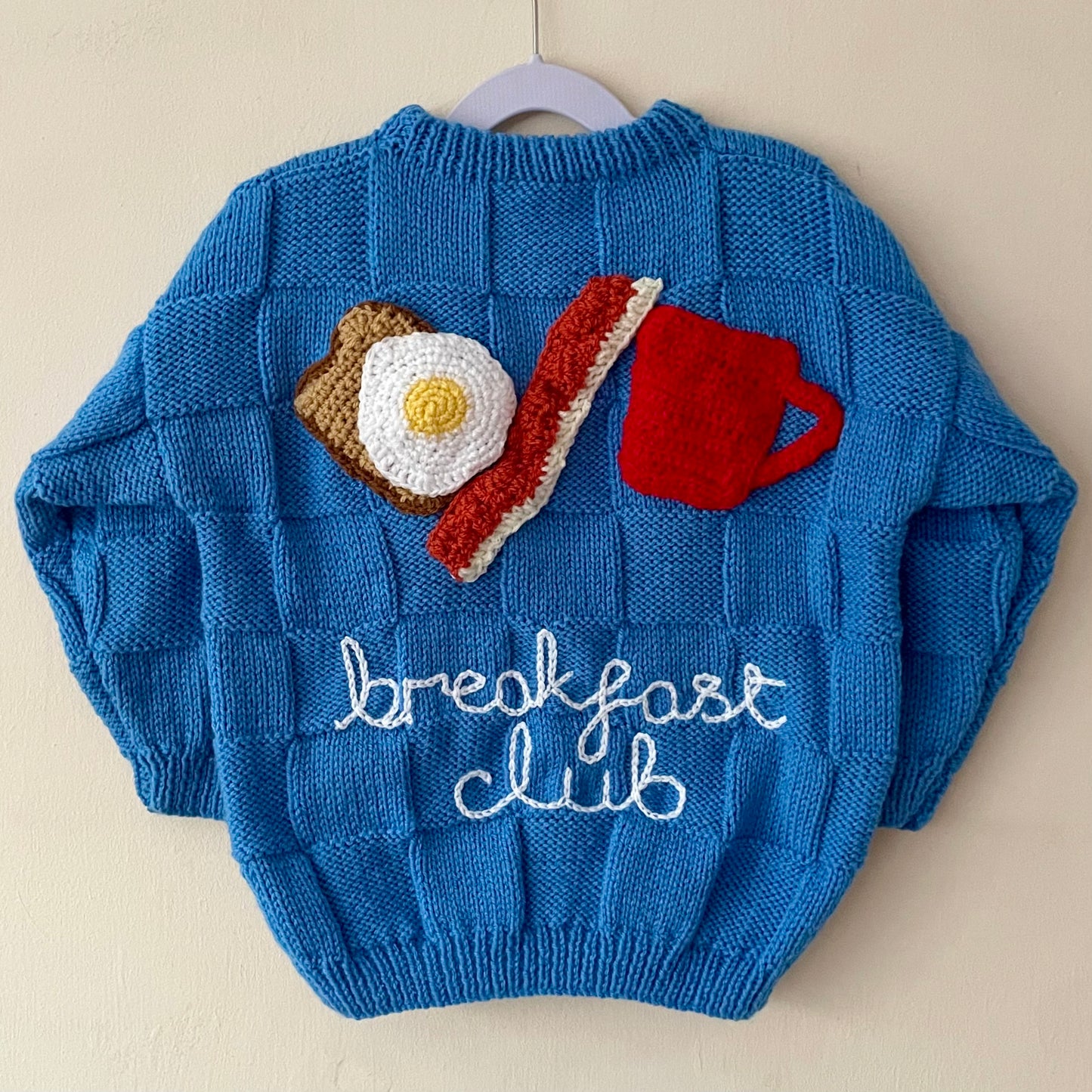"Breakfast Club" Handmade Jumper Size Approx 5-7 Years