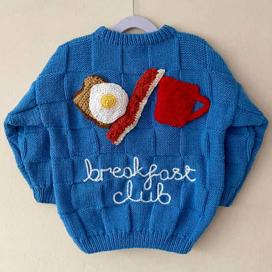 "Breakfast Club" Handmade Jumper Size Approx 5-7 Years