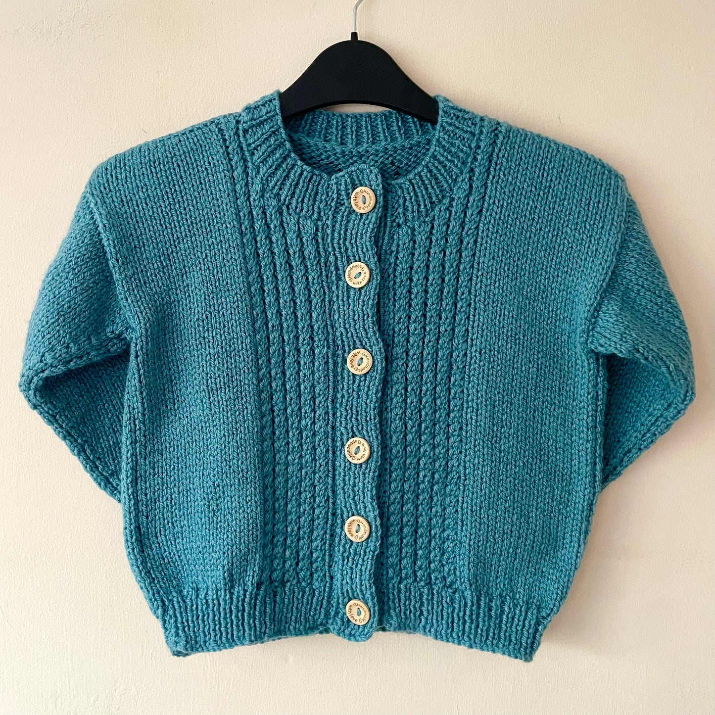 "Bee Happy" Handmade Cardigan Size Approx 4-6 Years