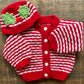 "Jolly Holly" Handmade Cardigan Size Approx 12-18 Months