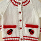 "Love Bug” Handmade Cardigan Size Approx 1-2 Years