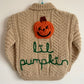 "Lil Pumpkin” Handmade Cardigan Size Approx 3-9 months