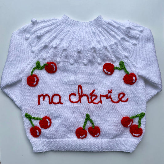 "Ma Cherie” Handmade Cardigan Size Approx 2-3 Years