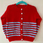 "Sleigh Ride" Handmade Cardigan Size Approx 2-3 Years
