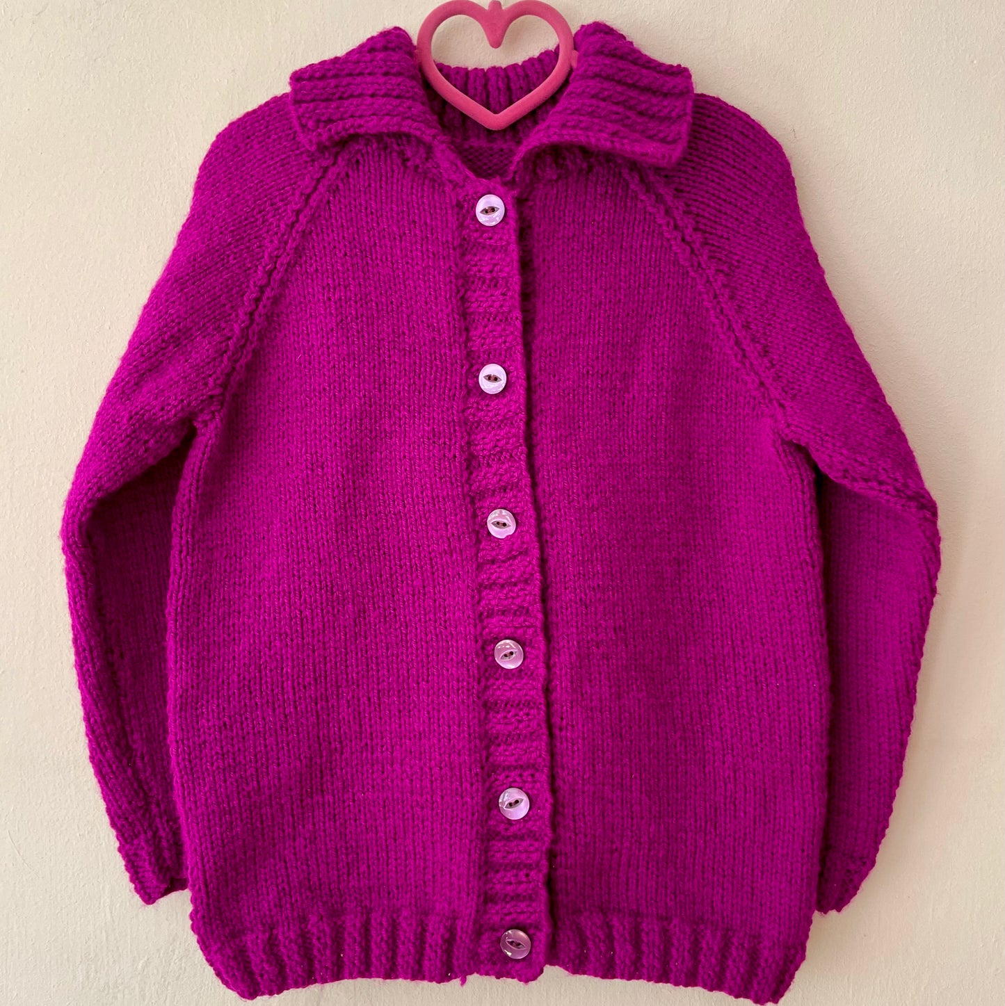 "Little Witches Club” Handmade Cardigan Size Approx 6-8 Years