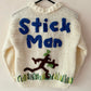 "Stick Man” Handmade Cardigan Size Approx 5-7 Years