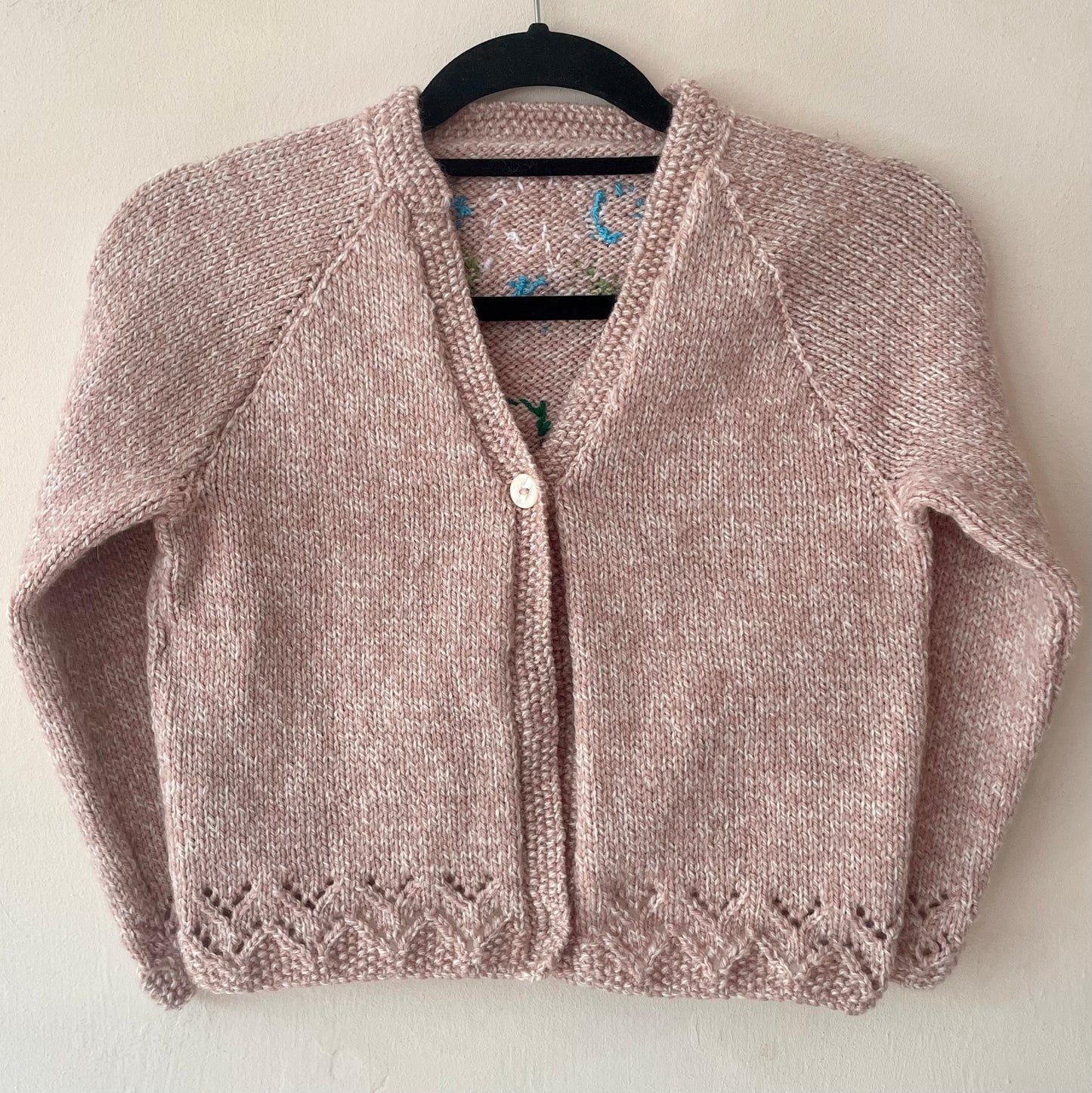 "In Wonderland” Handmade Cardigan Size Approx 5-7 Years