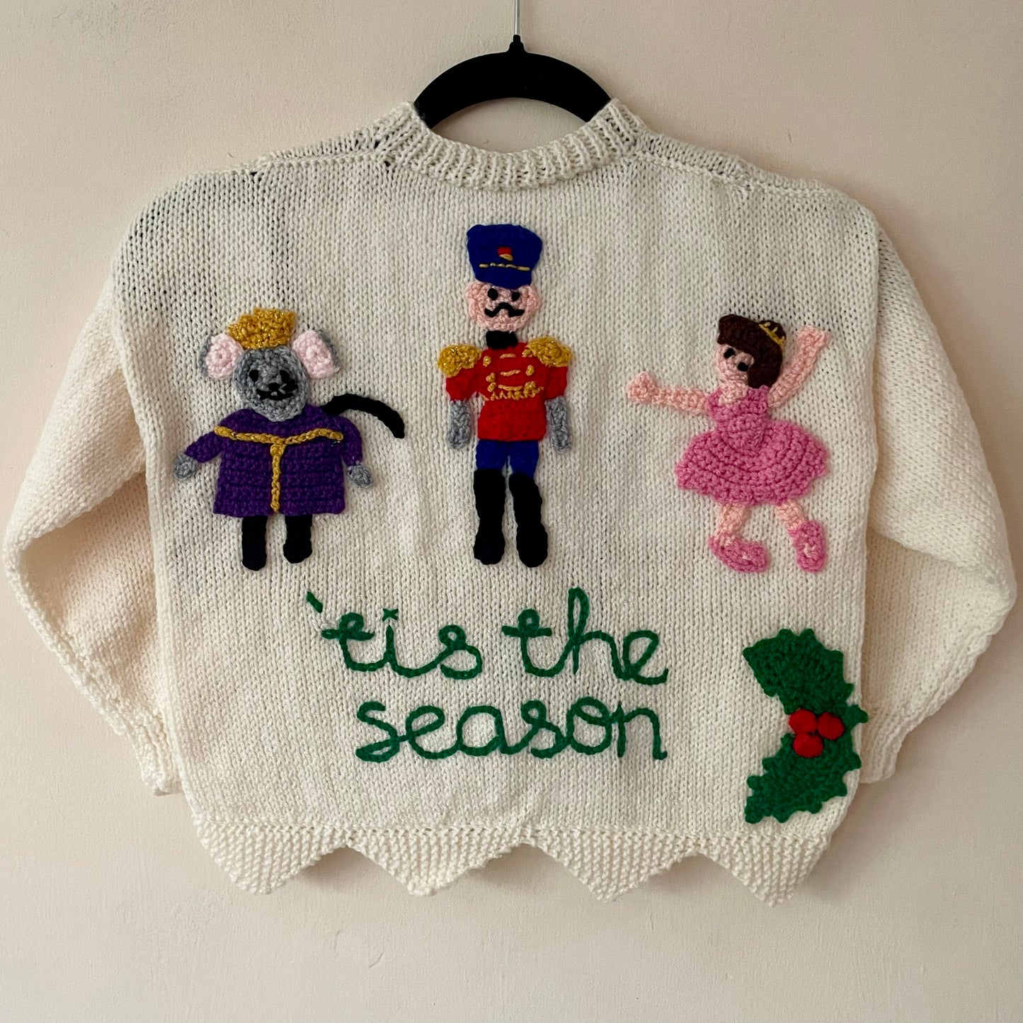 "'Tis The Season” Handmade Cardigan Size Approx 5-7 Years