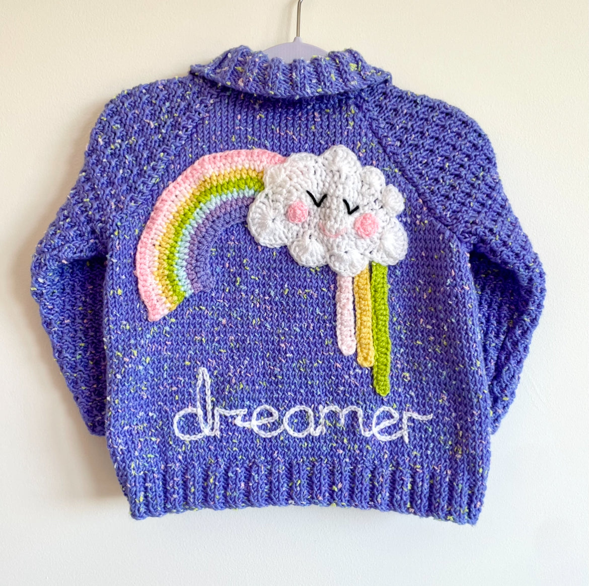 "Dreamer” Handmade Cardigan Size Approx 2-3 Years