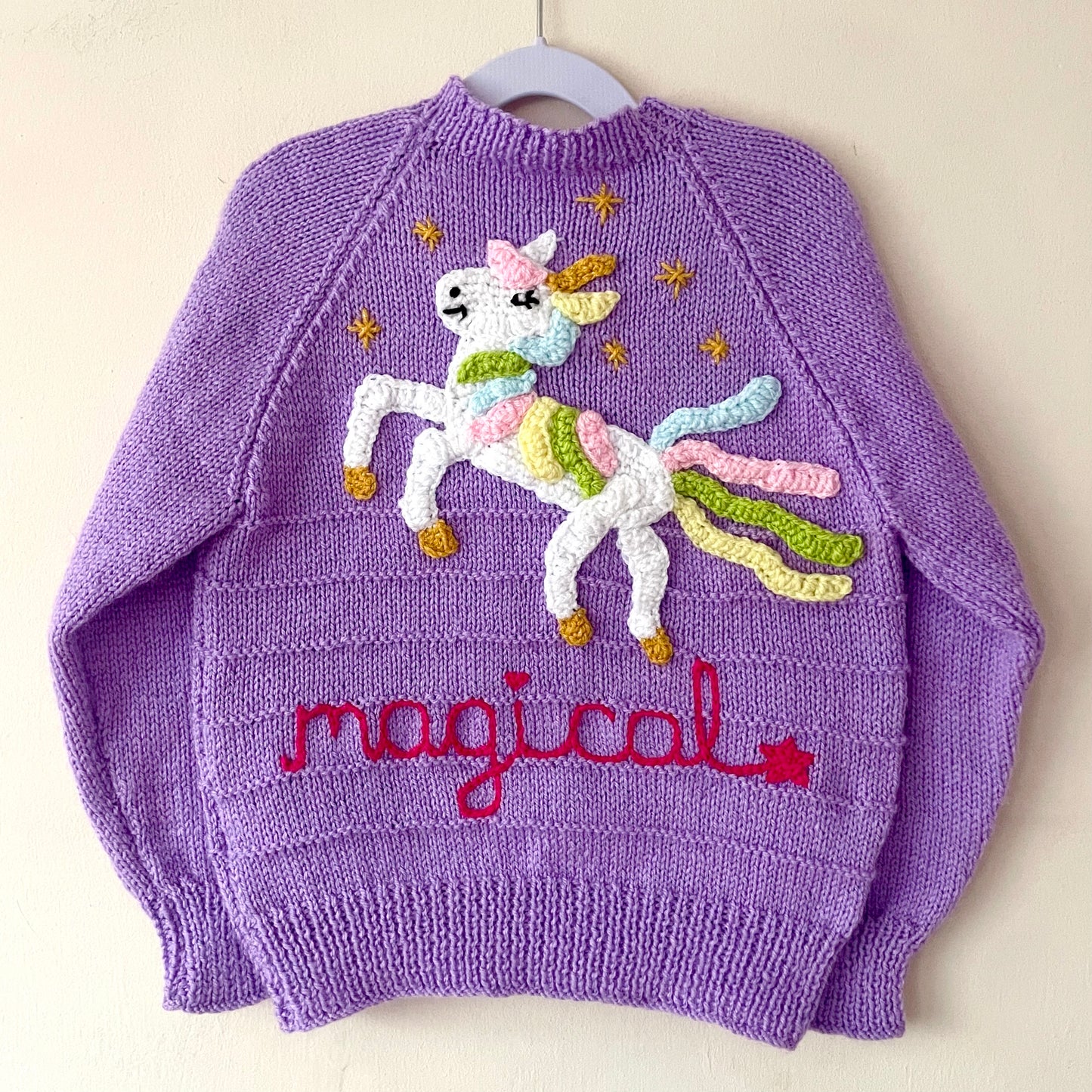 "Magical" Handmade Jumper Size Approx 4-6 Years