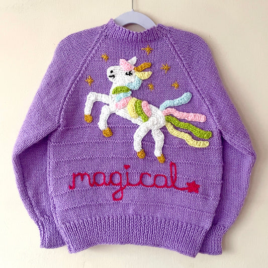 "Magical" Handmade Jumper Size Approx 4-6 Years