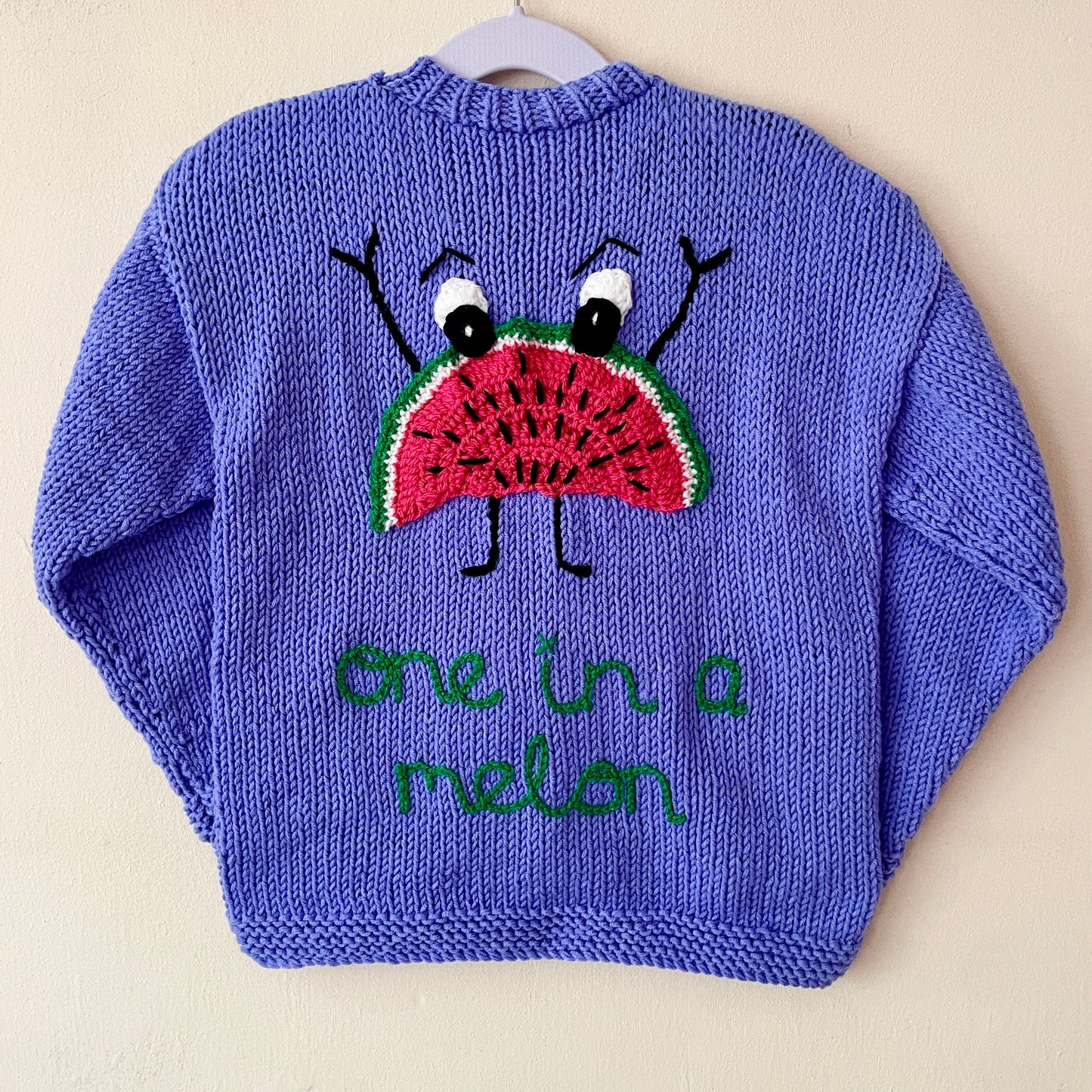 “One In A Melon” Handmade Cardigan Size Approx 3-5 Years