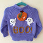 "BOO!” Handmade Cardigan Size Approx 6-18 Months