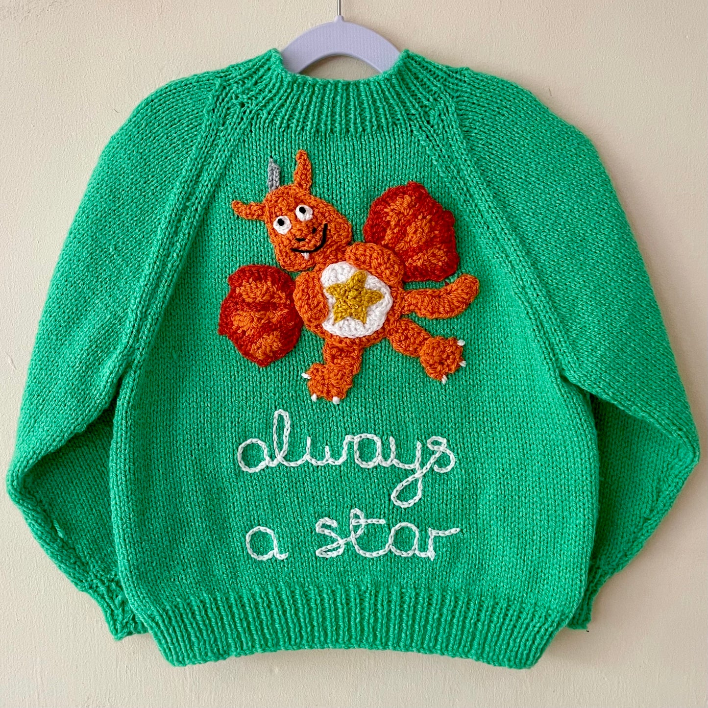 "Always A Star" Handmade Jumper Size Approx 4-6 Years