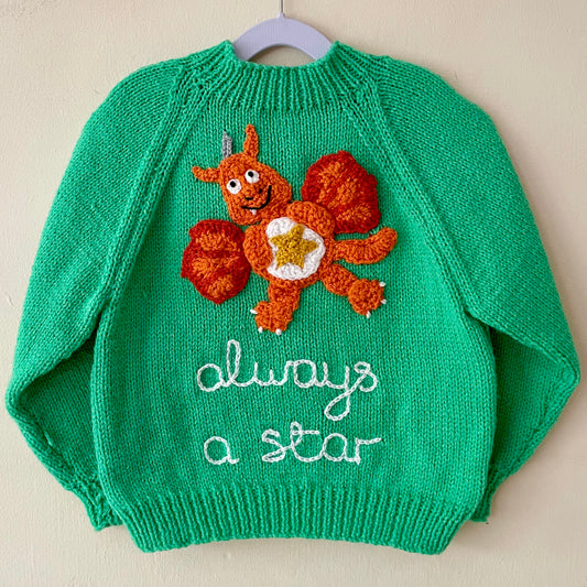"Always A Star" Handmade Jumper Size Approx 4-6 Years