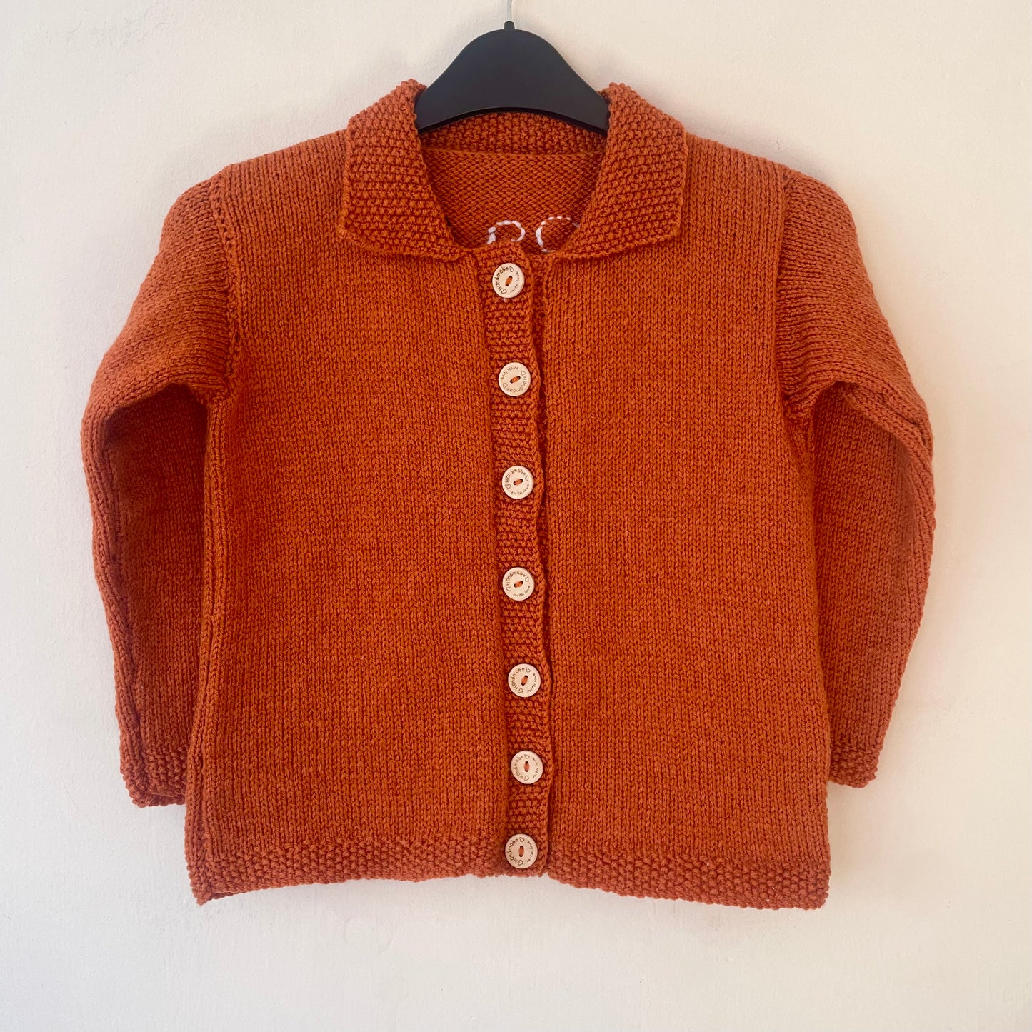 "Oops Look Out Below” Handmade Cardigan Size Approx 6-8 Years