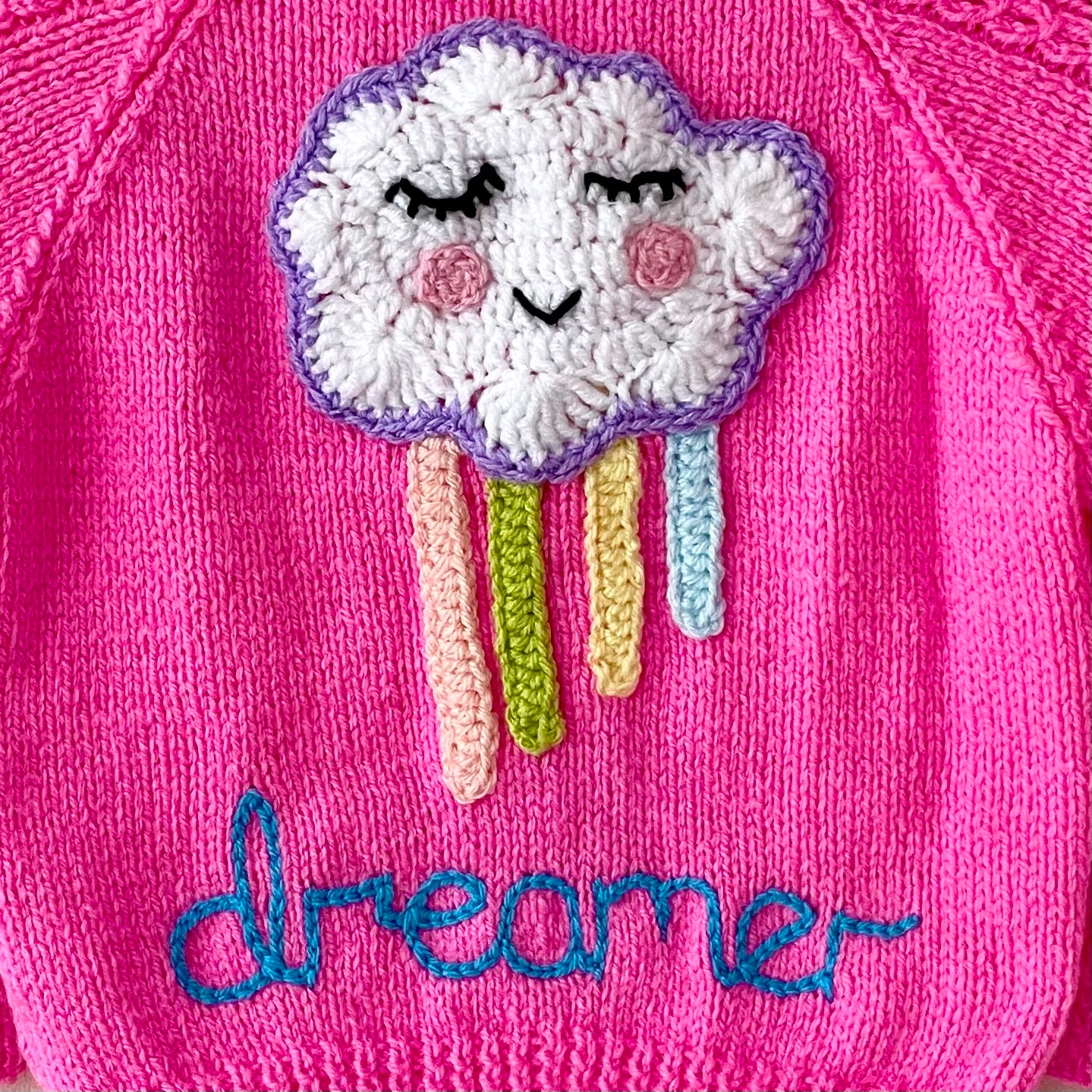 "Dreamer” Handmade Cardigan Size Approx 1.5-2.5 Years