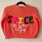 "SPICE Up Your Life" Handmade Cardigan Size Approx 5-7 Years