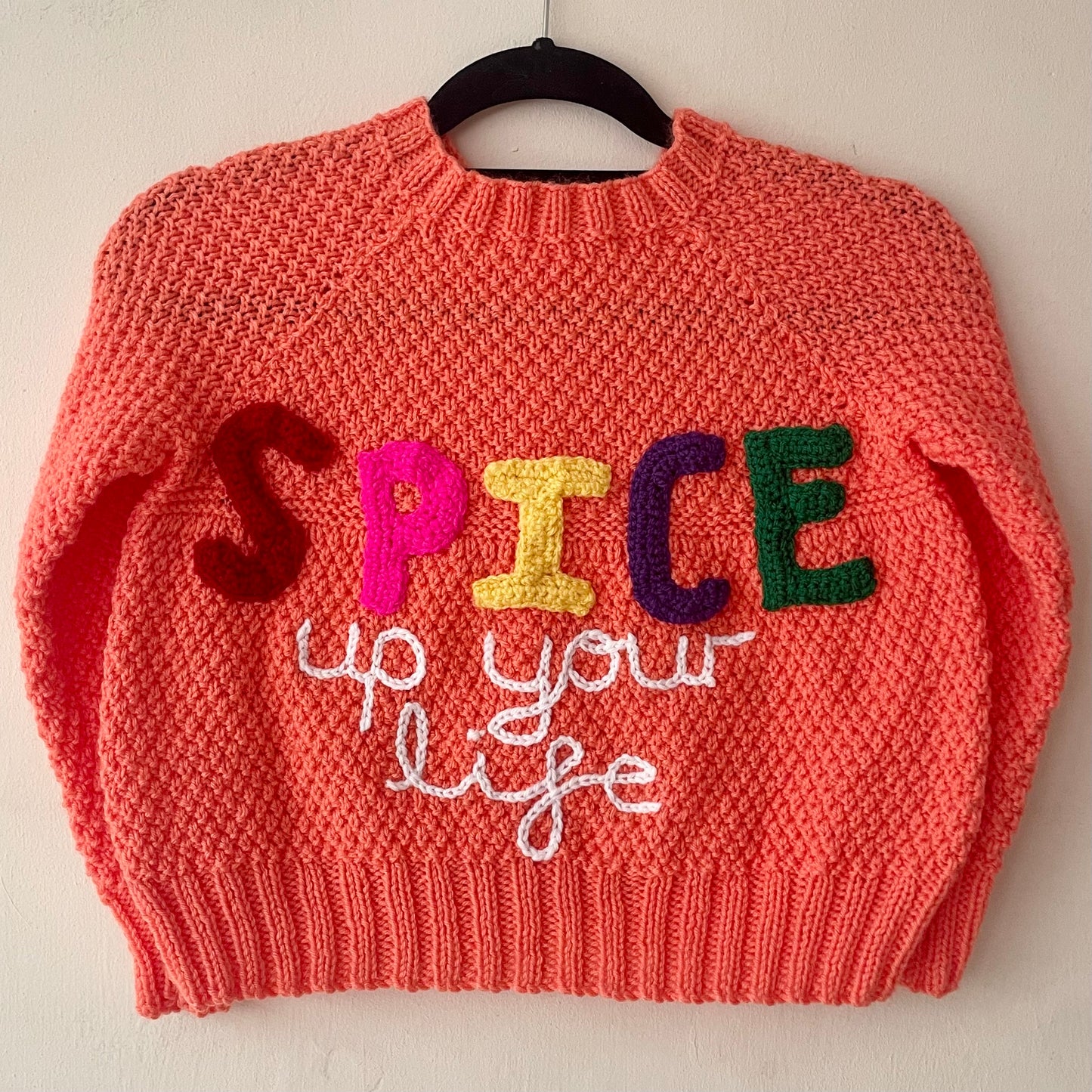 "SPICE Up Your Life" Handmade Cardigan Size Approx 5-7 Years