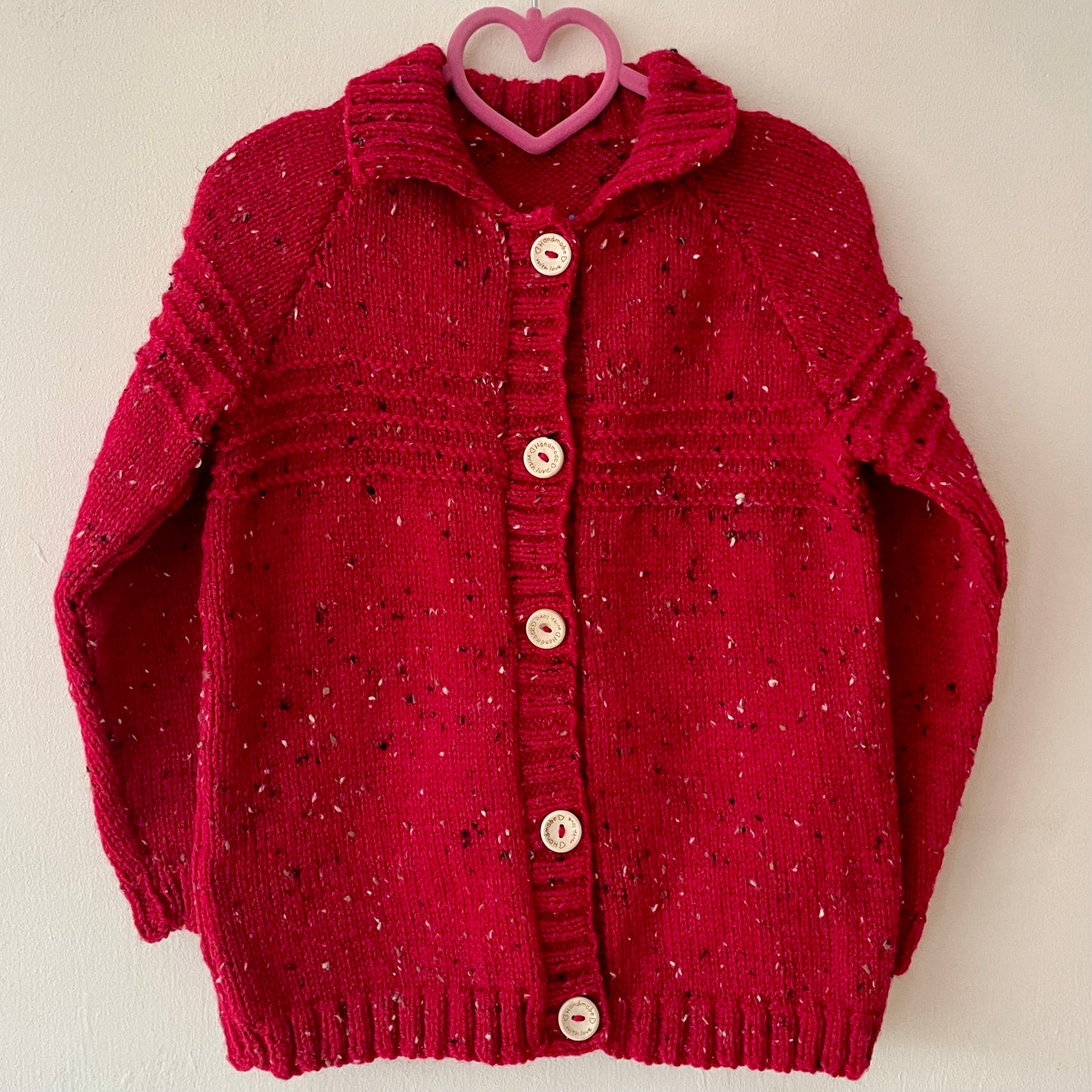"North Pole Helpers" Handmade Cardigan Size Approx 4-6 Years