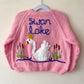"Swan Lake" Handmade Cardigan Size Approx 3-5 Years