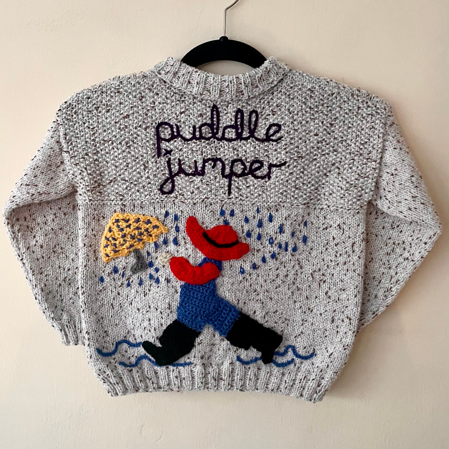 "Puddle Jumper" Handmade Cardigan Size Approx 5-6 Years
