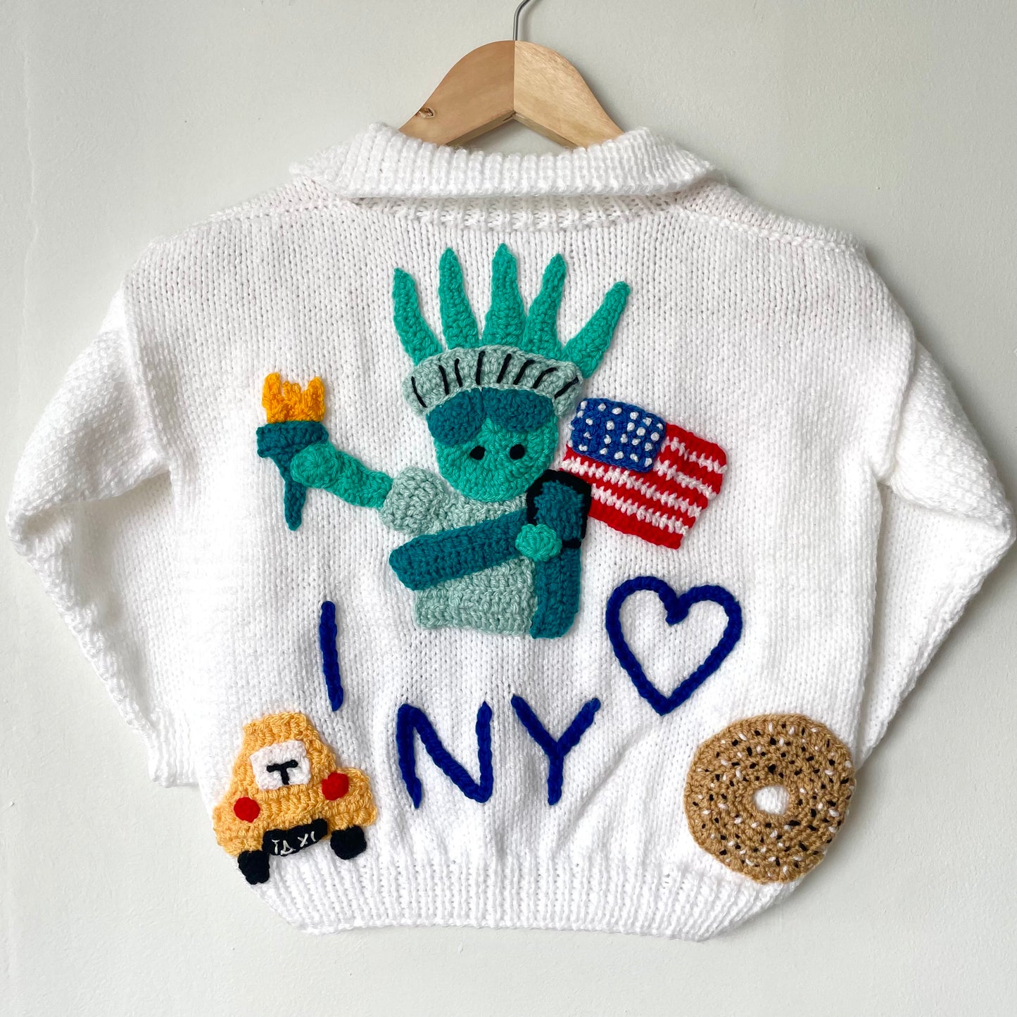 "I ♥️ NY” Handmade Cardigan Size Approx 4-6 Years