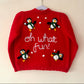"Oh What Fun” Handmade Cardigan Size Approx 4-6 Years