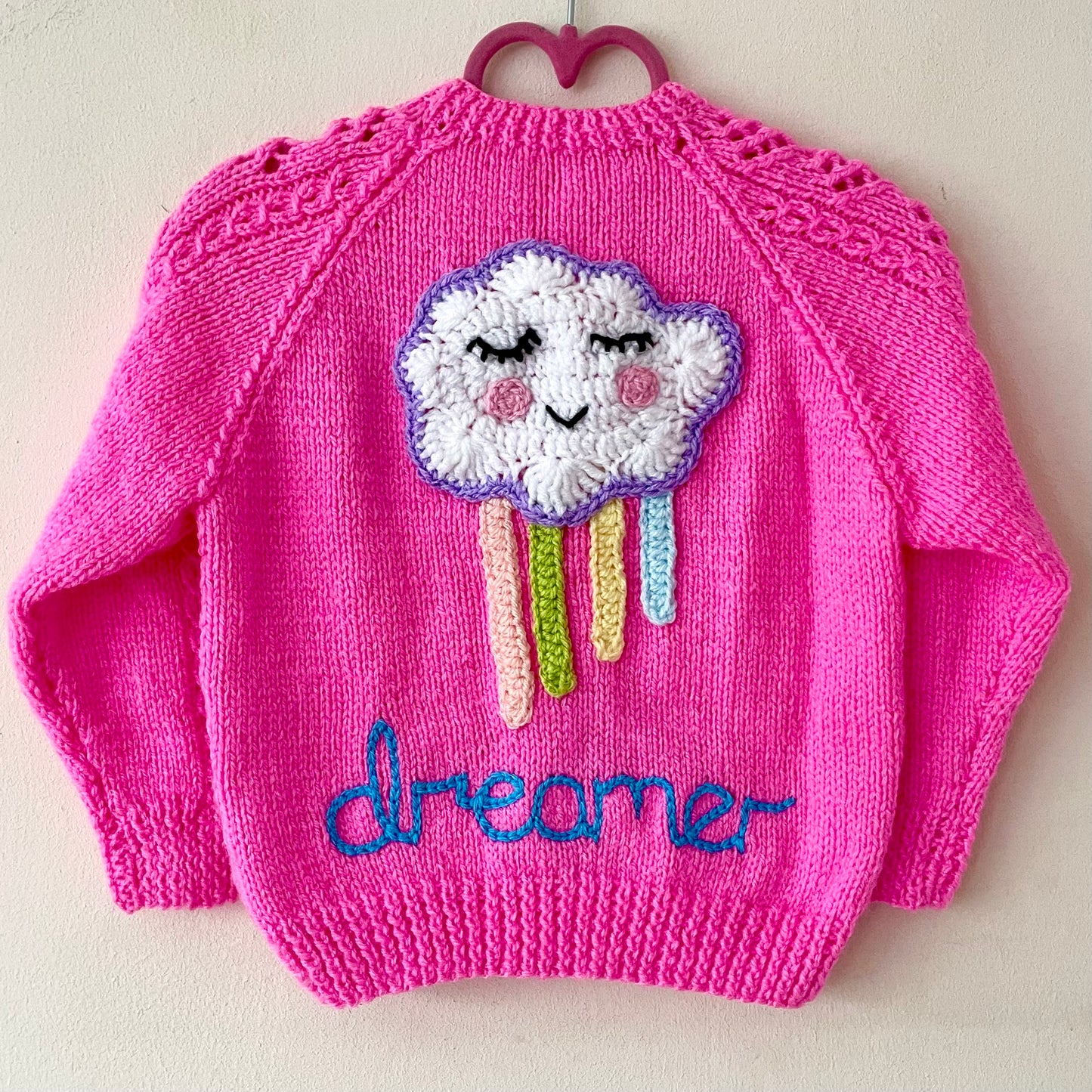 "Dreamer” Handmade Cardigan Size Approx 1.5-2.5 Years