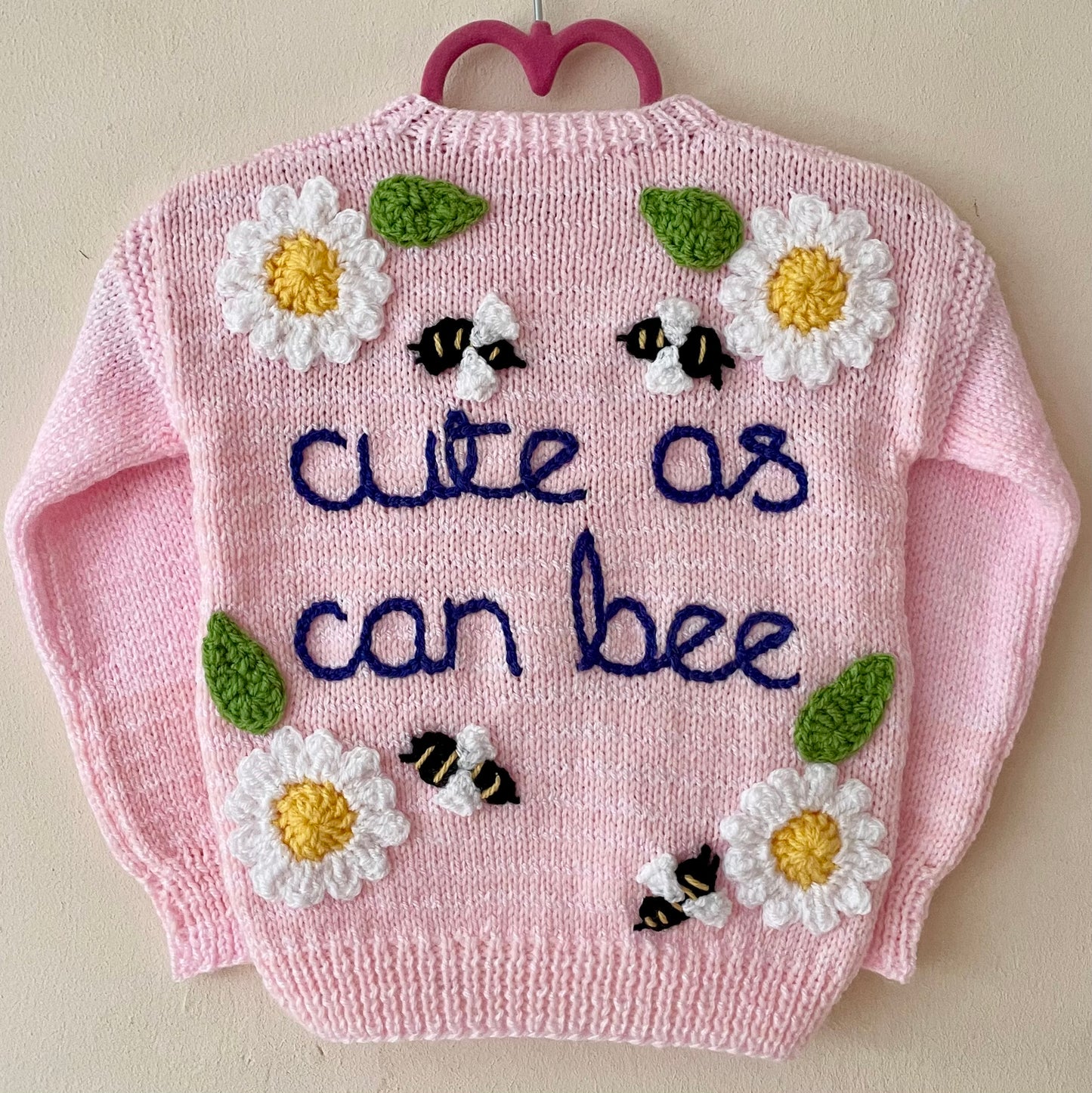 "Cute As Can Be" Handmade Cardigan Size Approx 1-2 Years