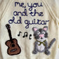 "Me, You and the Old Guitar" Handmade Cardigan Size Approx 4-6 Years