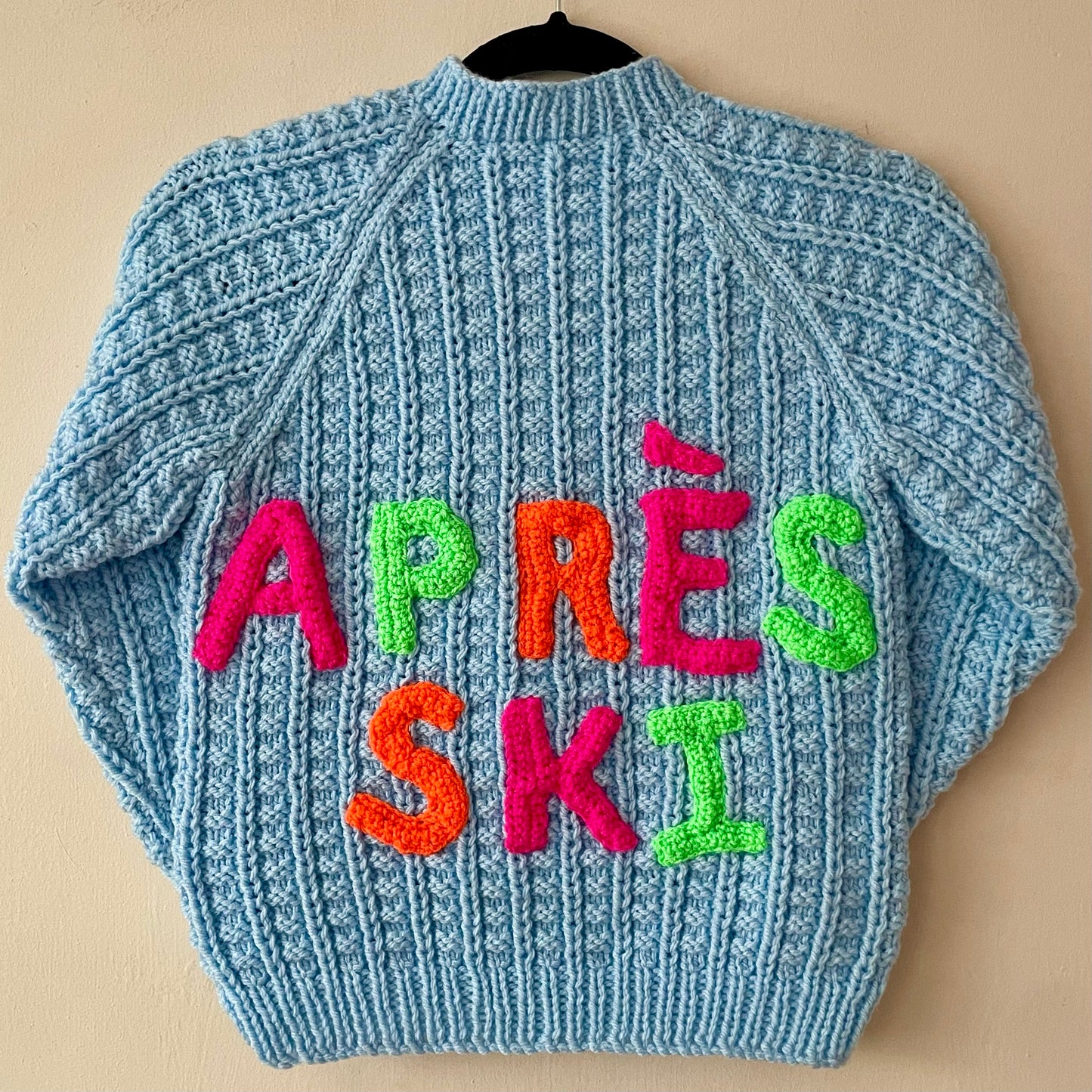 "APRES SKI" Handmade Cardigan Size Approx 7-9 Years