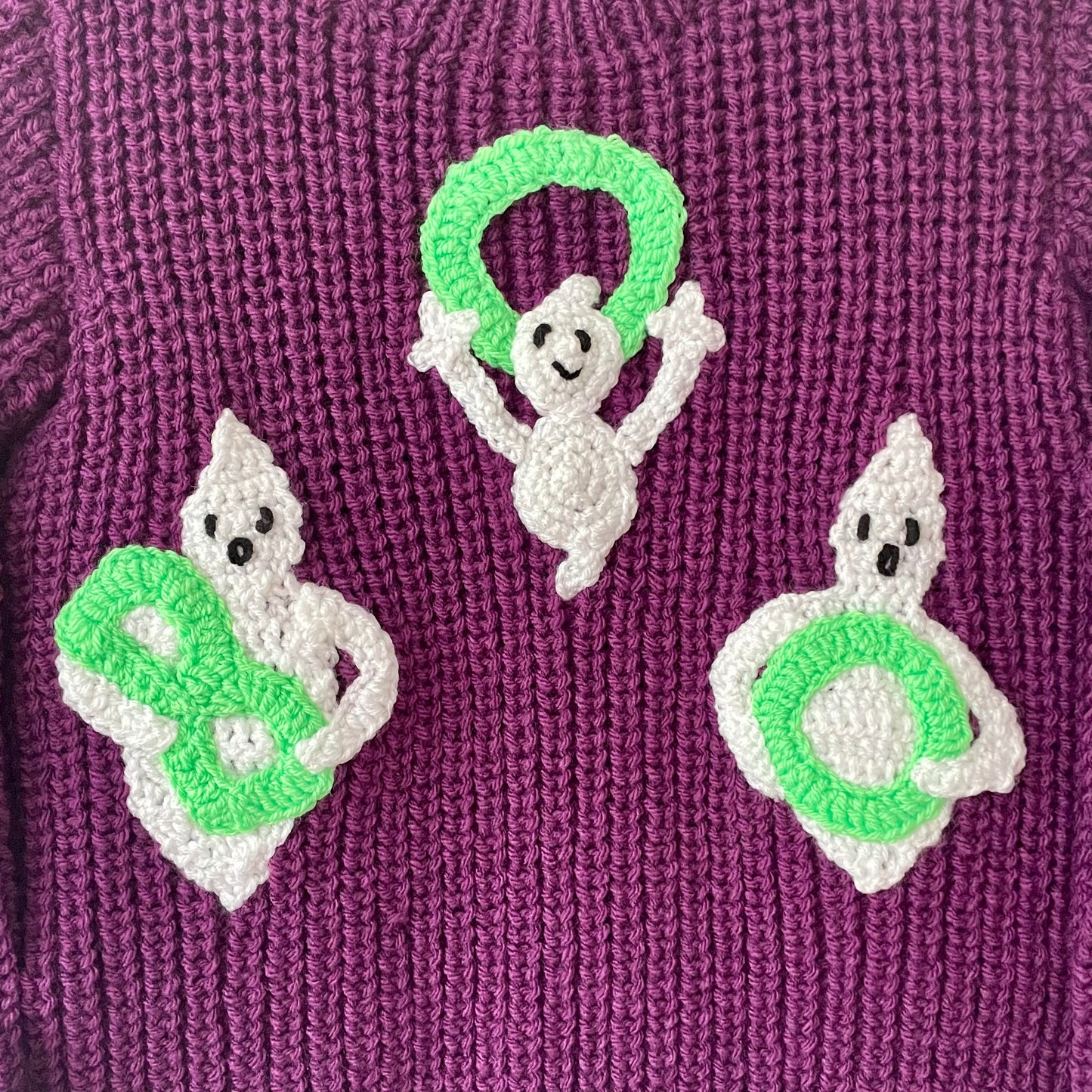 "BOO!" Handmade Ribbed Jumper Size Approx 6-8 Years