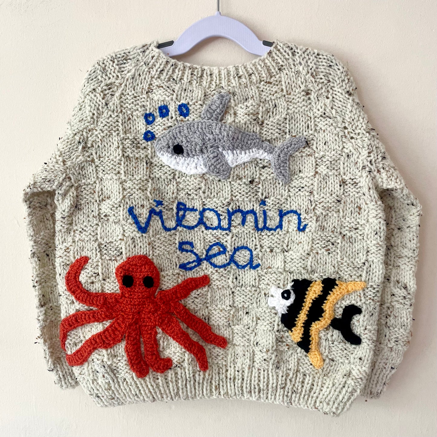 "Vitamin Sea” Handmade Jumper Size Approx 4-6 Years