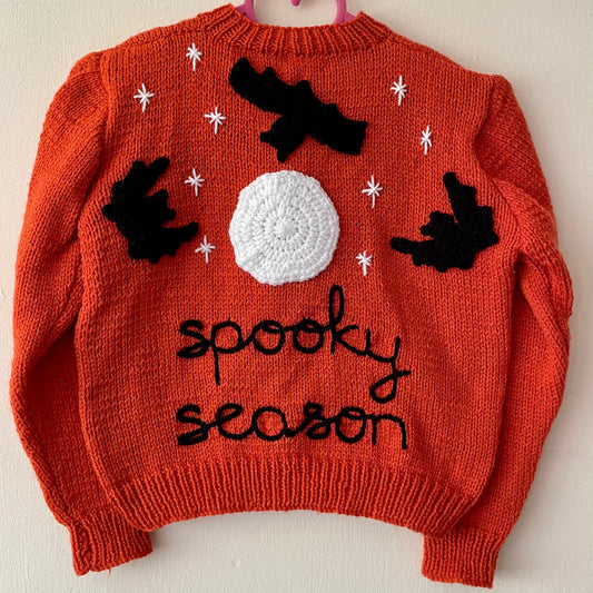 "Spooky Season” Handmade Cardigan Size Approx 3-5 Years