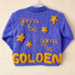 “Gonna Be Golden” Handmade Purple Cardigan Size Approx 4-6 Years