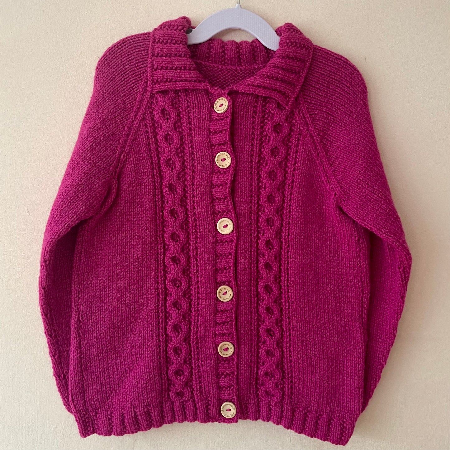 "Fries Before Guys" Handmade Cardigan Size Approx 4-6 Years