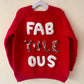 "FAB YULE OUS” Handmade Cardigan Size Approx 6-8 Years
