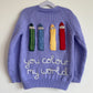 "You Colour My World" Handmade Cardigan Size Approx 4-5 Years