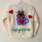 “Capyccino” Handmade Cardigan Size Approx 3-5 Years