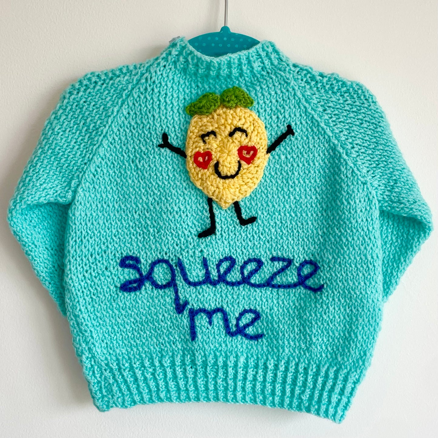 "Squeeze Me” Handmade Jumper Size Approx 1-2 Years