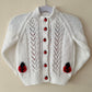 "Love Bug” Handmade Cardigan Size Approx 1-2 Years