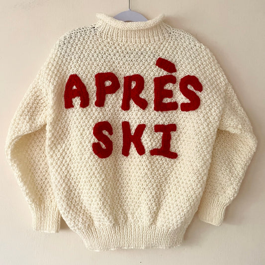 "APRES SKI" Handmade Jumper Size Approx 6-8 Years